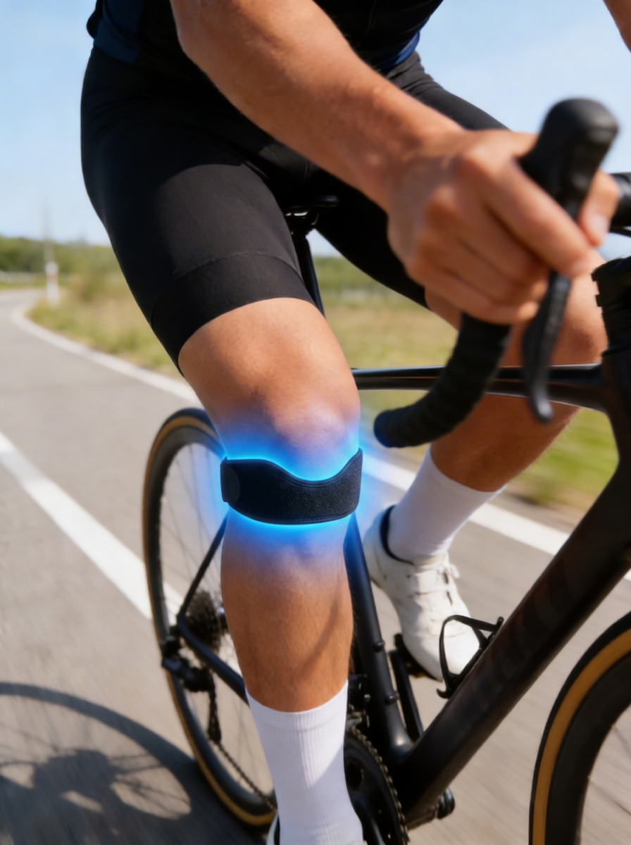 Ciclista pedaleando en carretera
